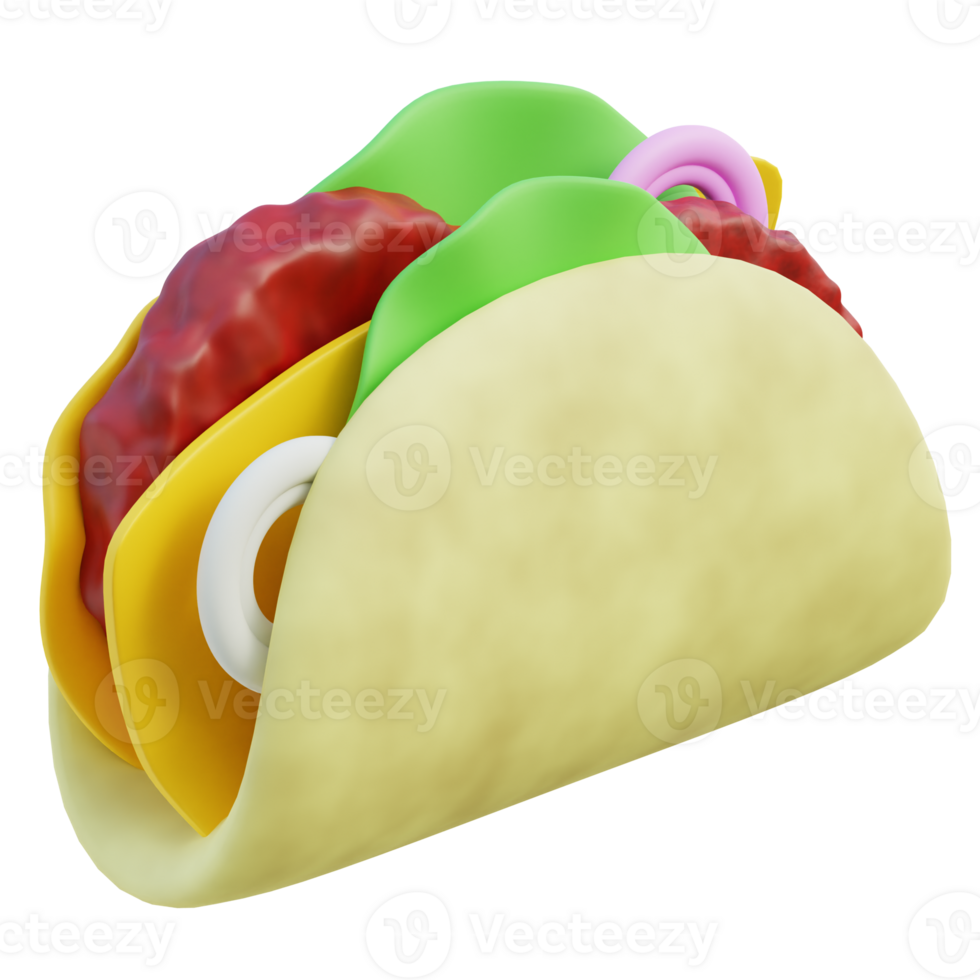 taco 3d icoon png