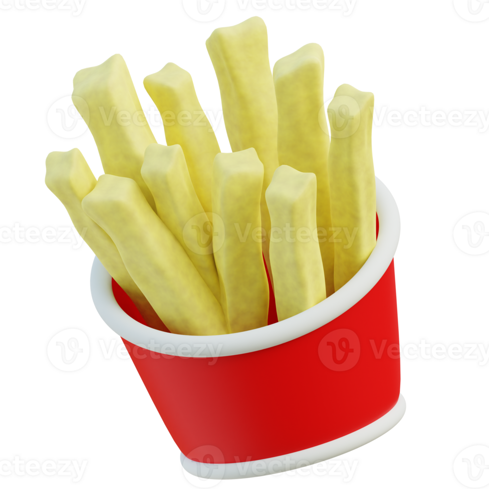 French Fries 3D Icon png