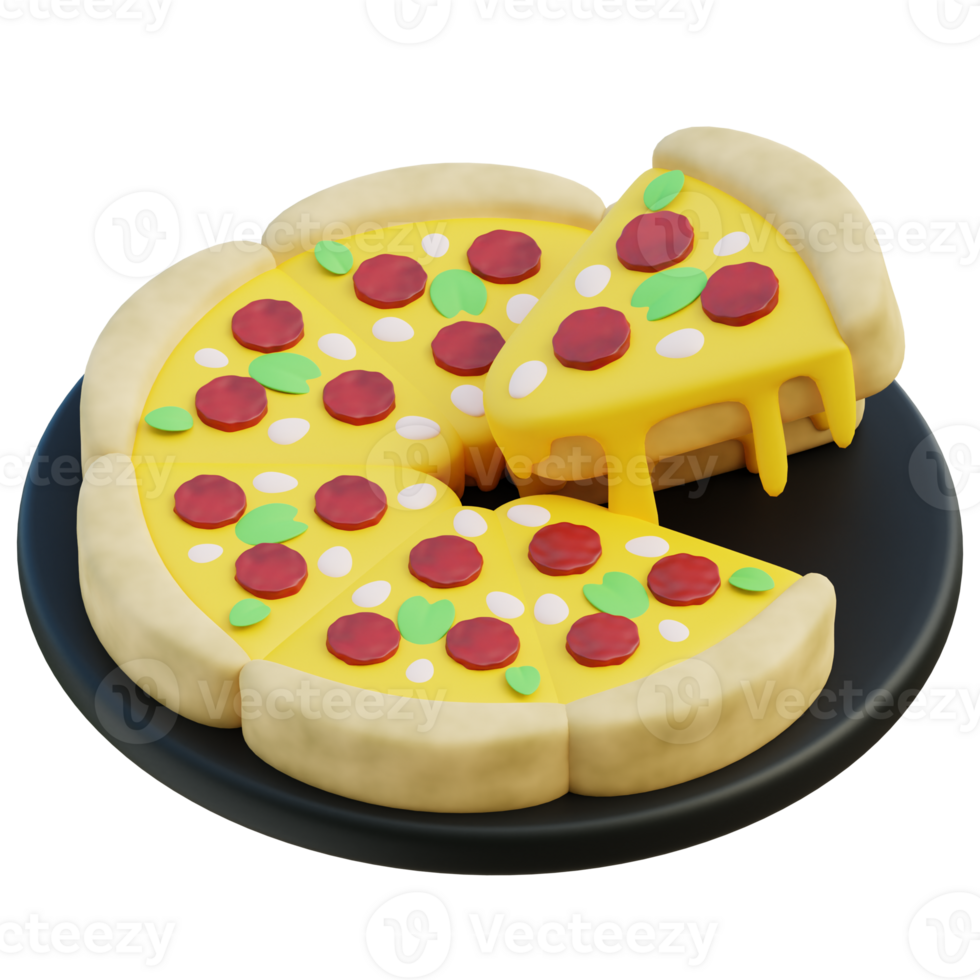 Pizza 3d icono png