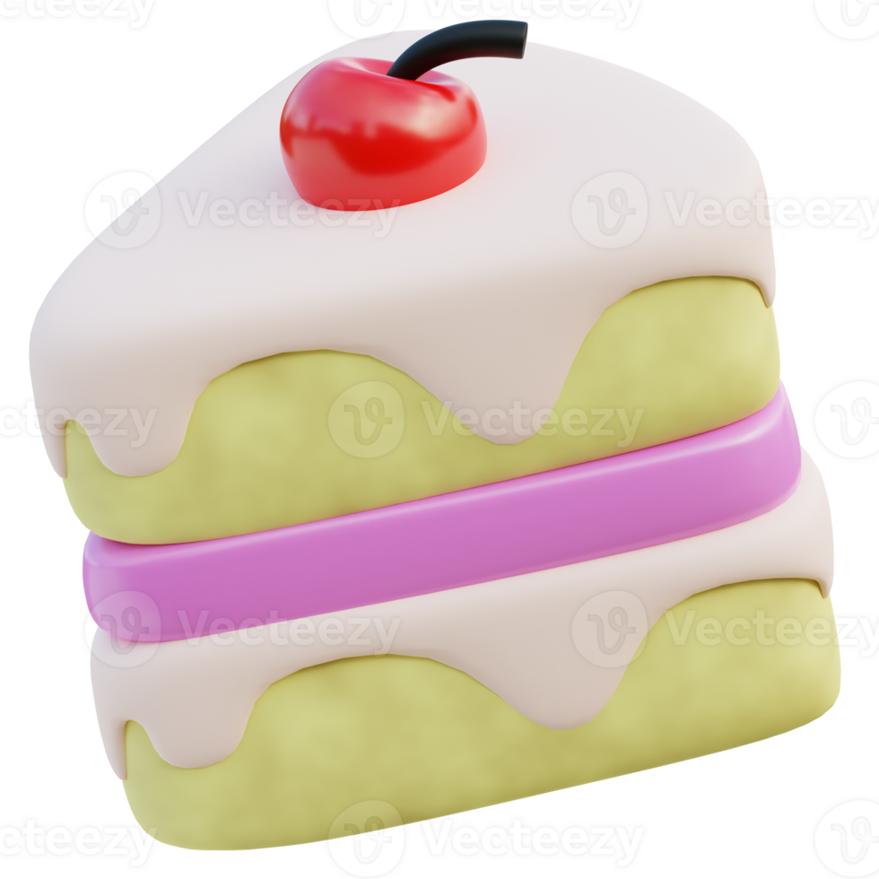 tranche gâteau 3d icône png