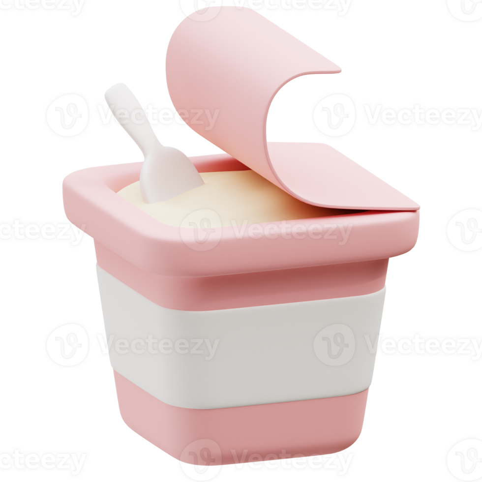 Yogurt 3d icon png
