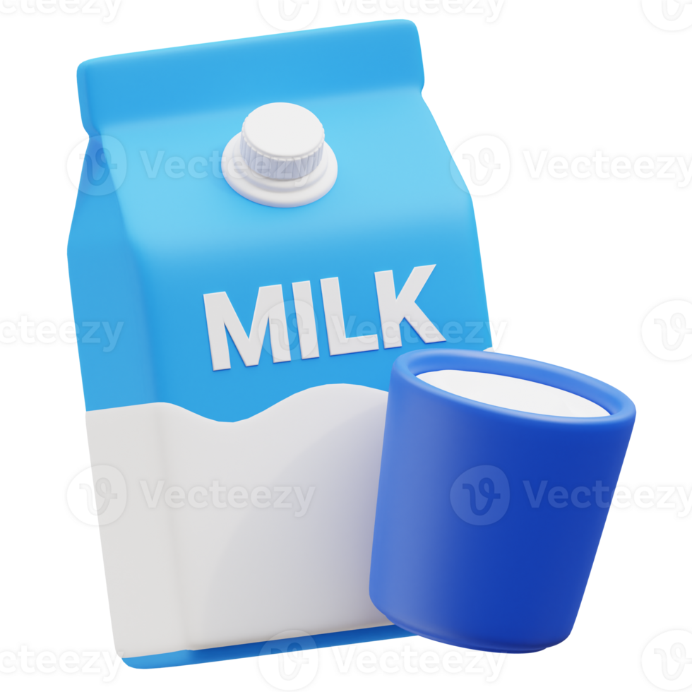 Milk 3d icon png