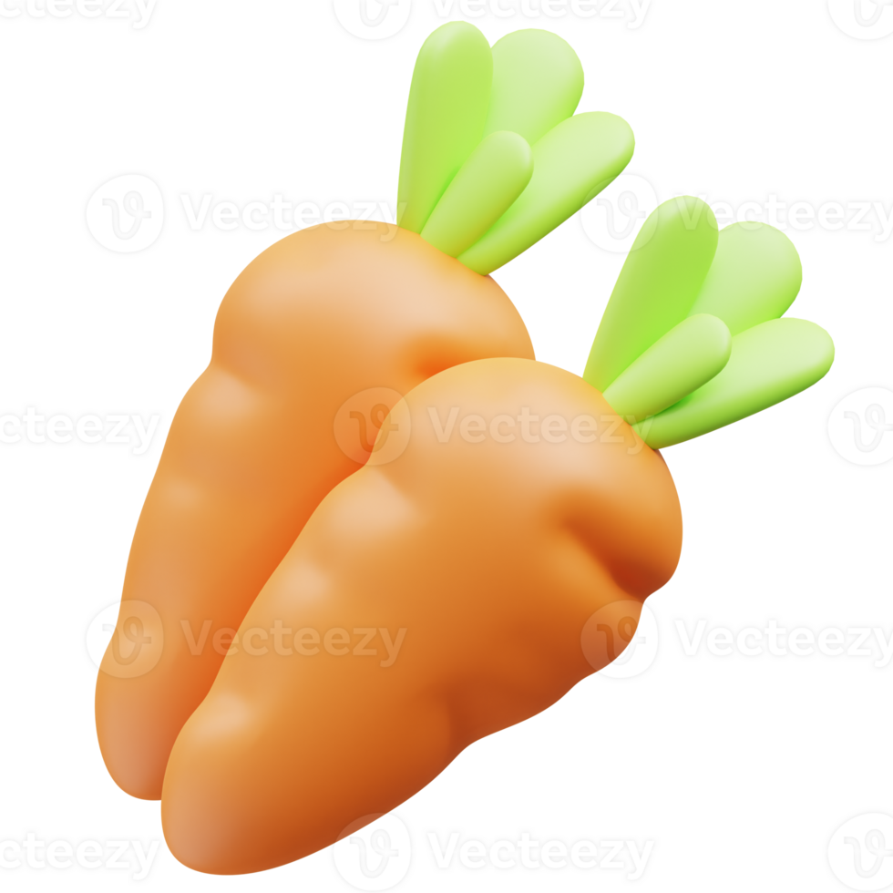 carota 3d icona png