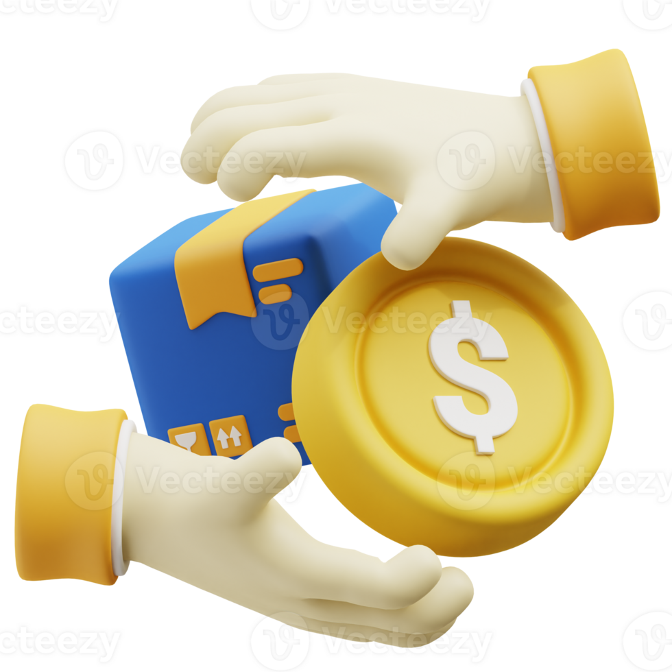 Cash On Delivery 3d icon png