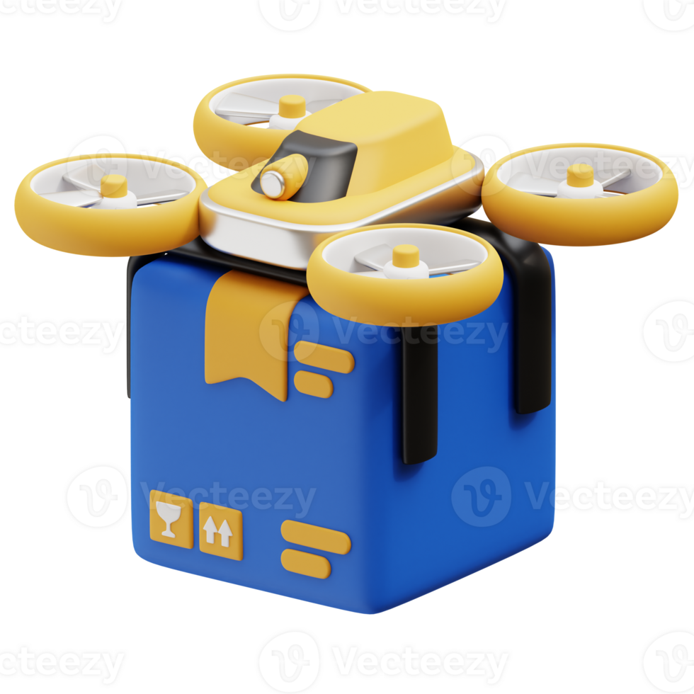 Drone Delivery 3d icon png