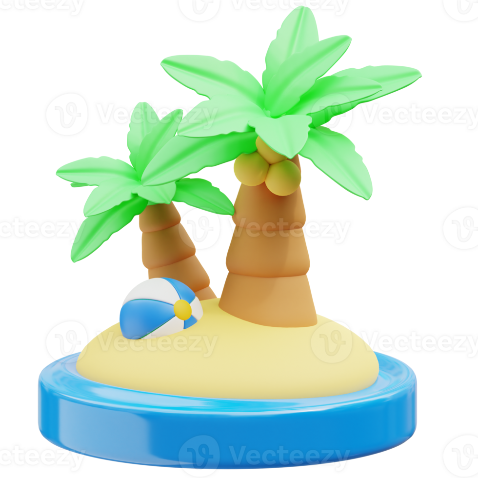 Island 3d icon png