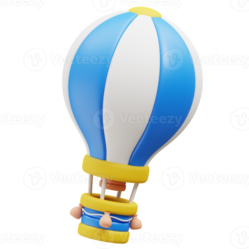 varm luft ballong 3d ikon png