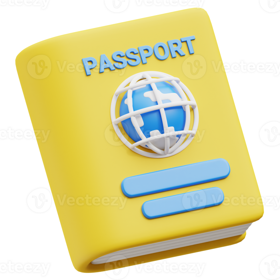 Passport 3d icon png