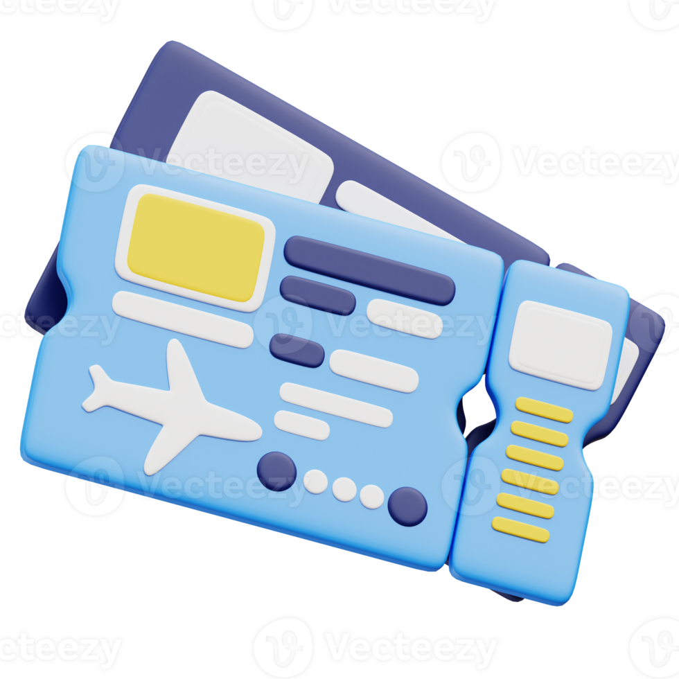 Boarding Pass 3d icon png