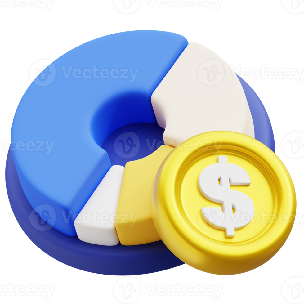 Kuchen Diagramm 3d Symbol png