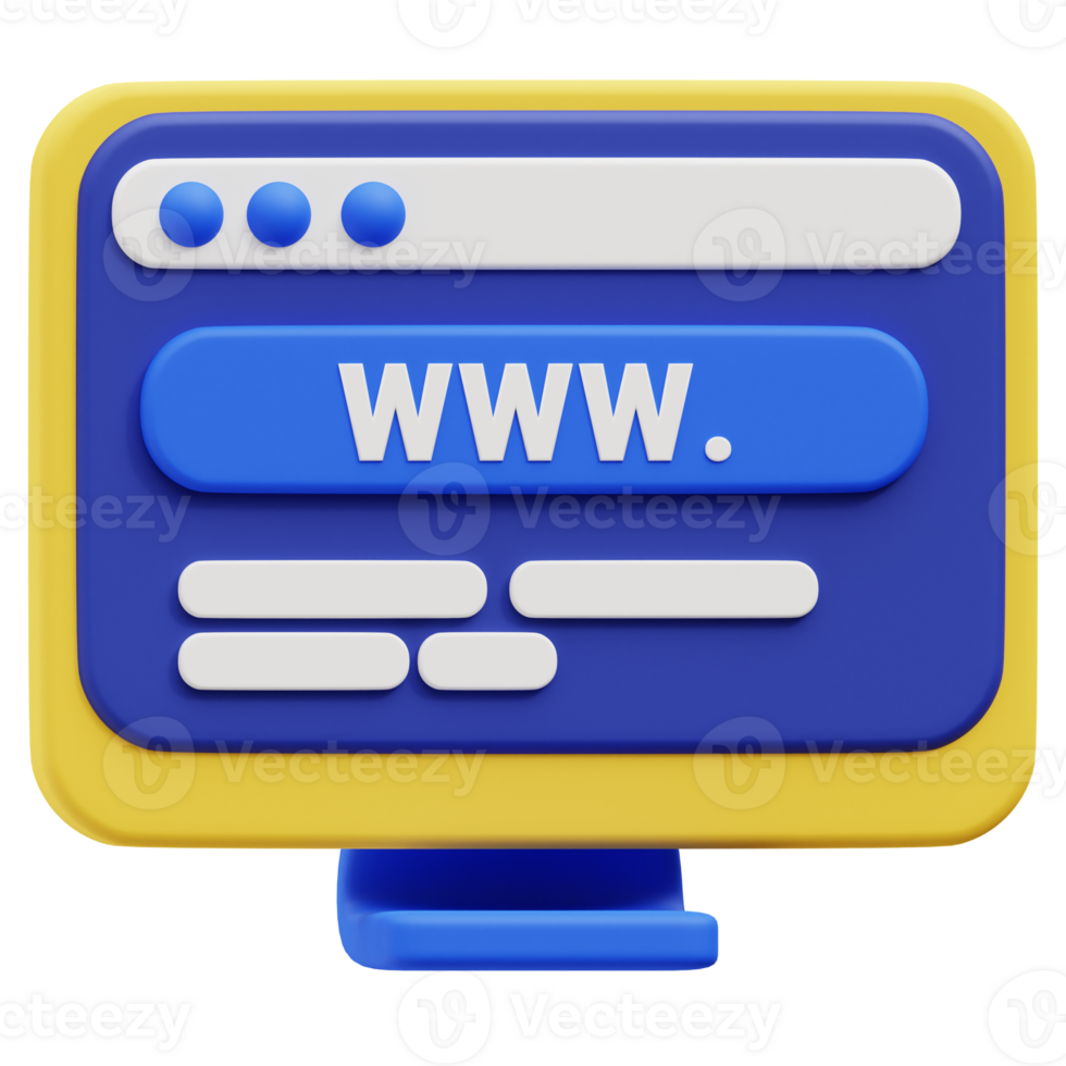 icono 3d del sitio web png