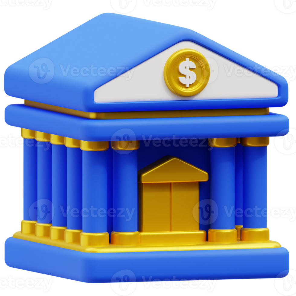 Bank Building 3d icon png