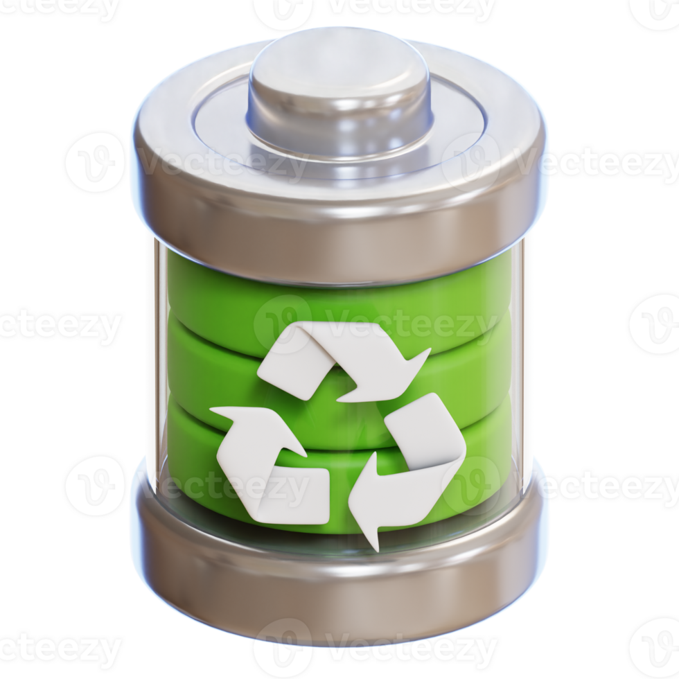 Battery Recycle 3d icon png