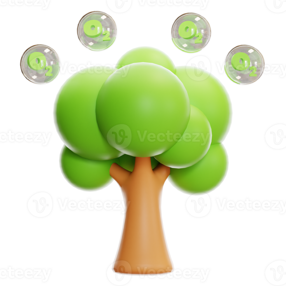 Tree Product Oxygen 3d icon png