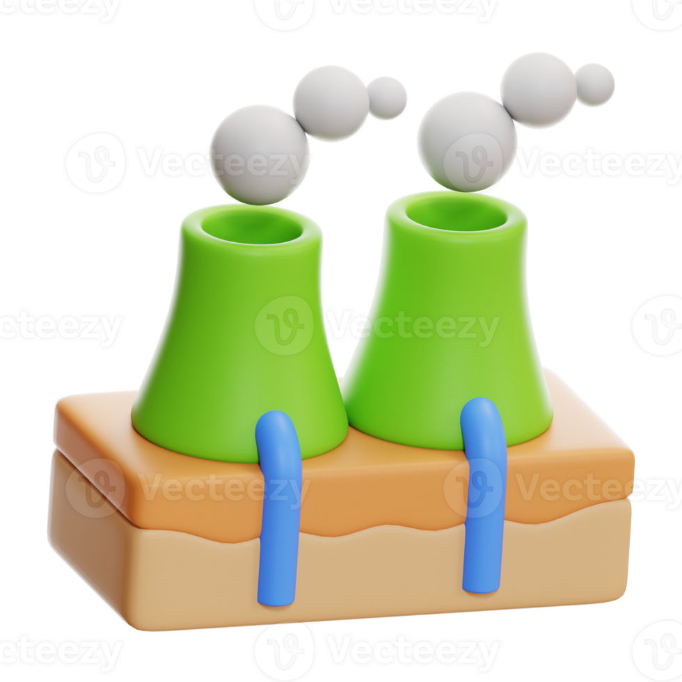 géothermie énergie 3d icône png