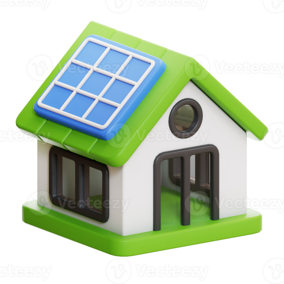 Solar House 3d icon png