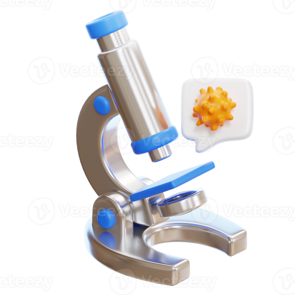 microscope find cancer 3d icon png