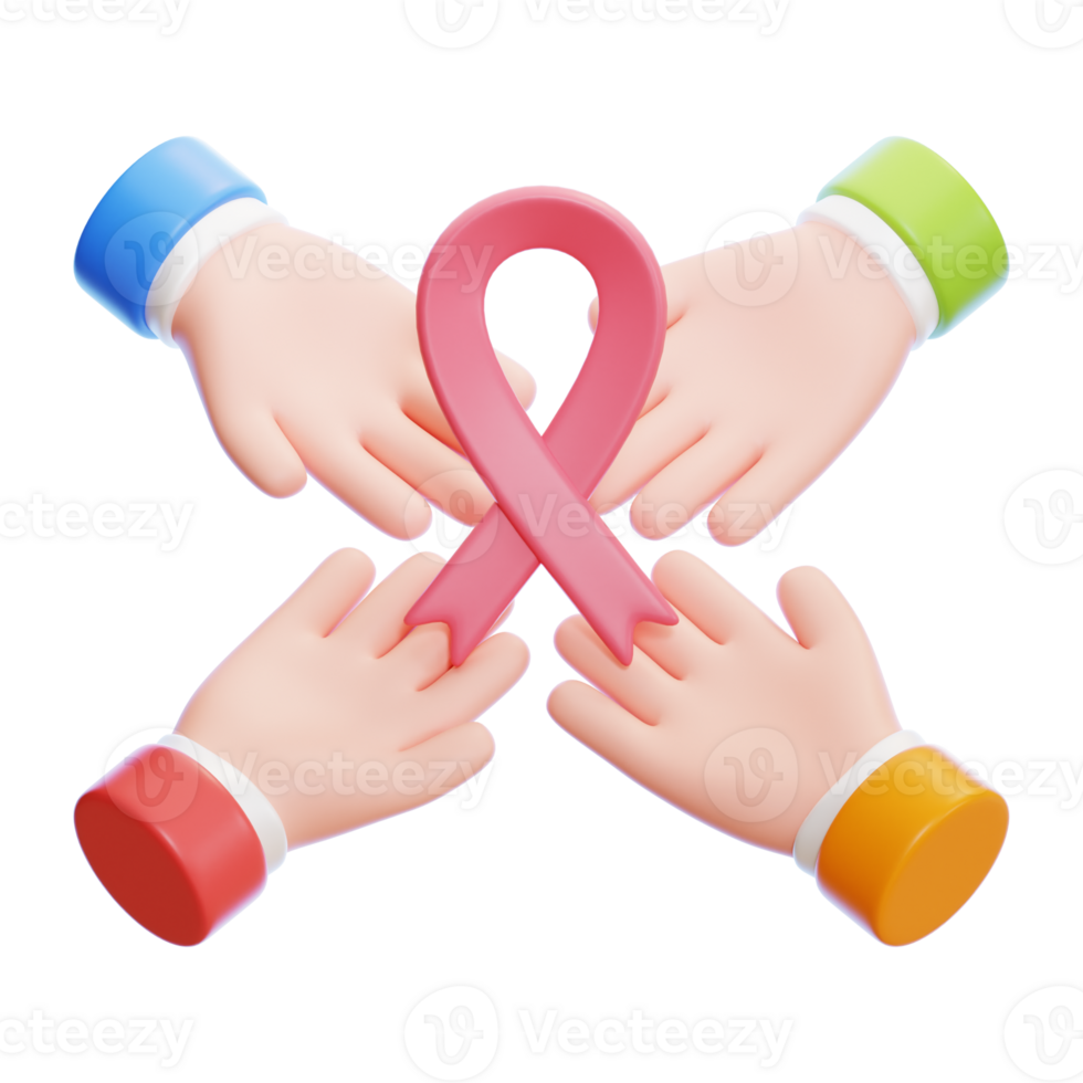 cancer day celebration 3d icon png