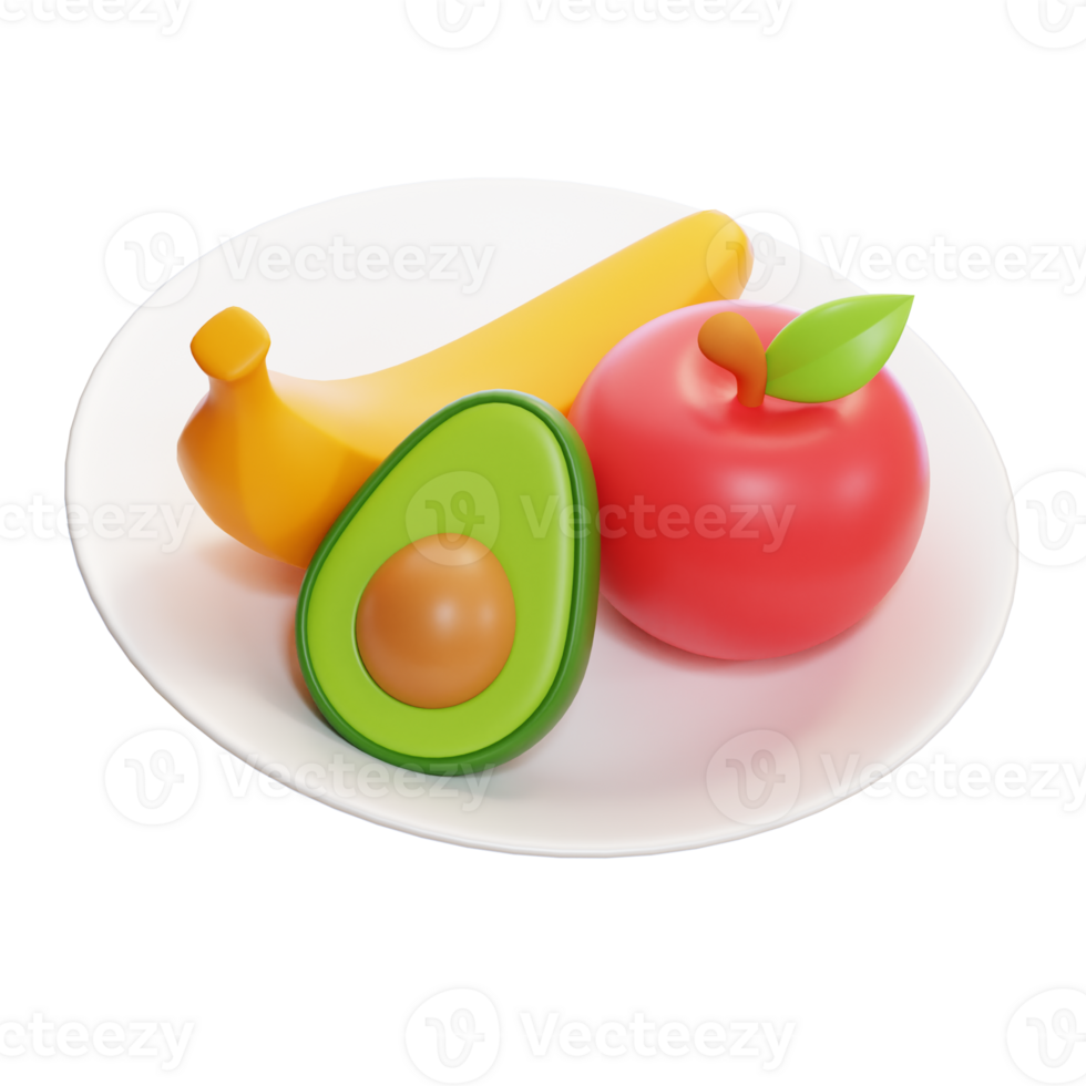 healthy food 3d icon png