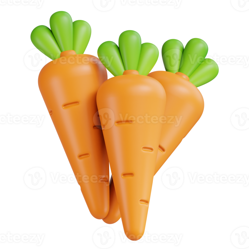 carota 3d icona png