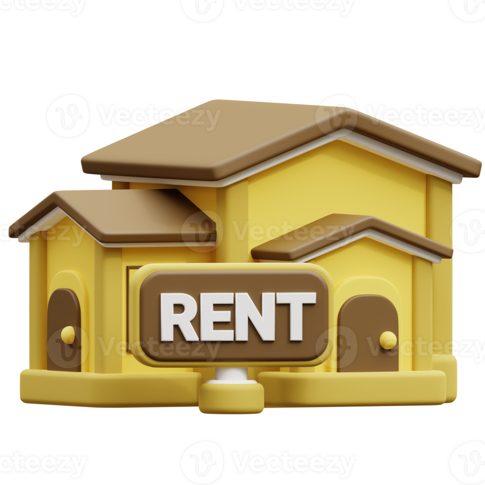 House For Rent 3D Icon png