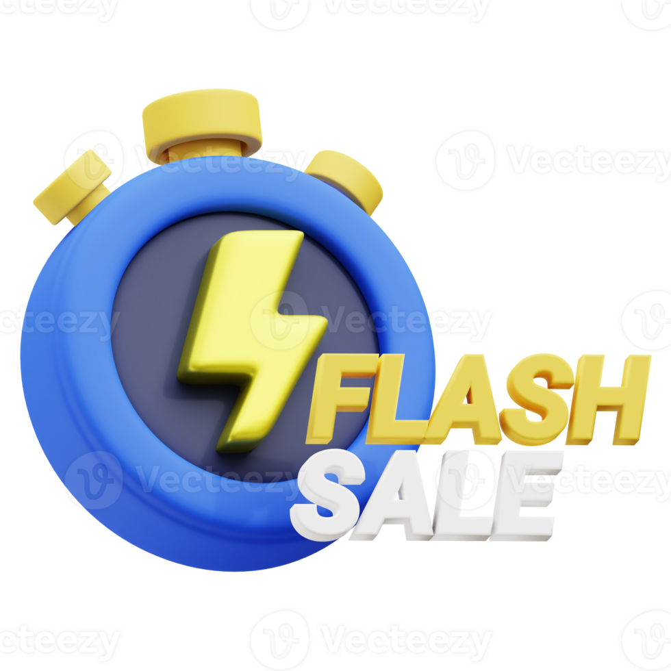 Flash Sale 3D Icon png