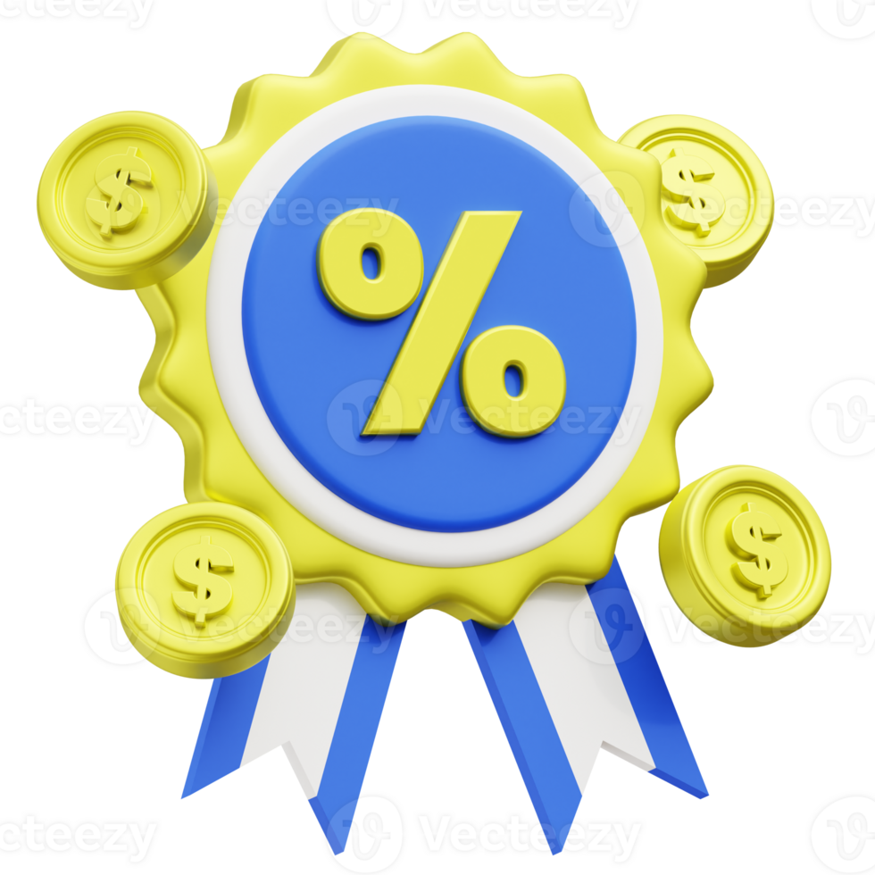 Discount Badge 3D Icon png