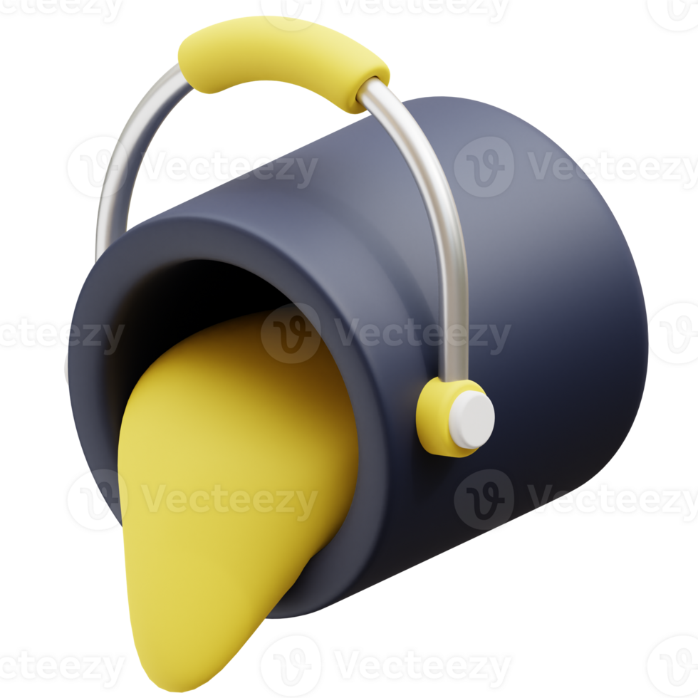 Color Bucket  3D Icon png