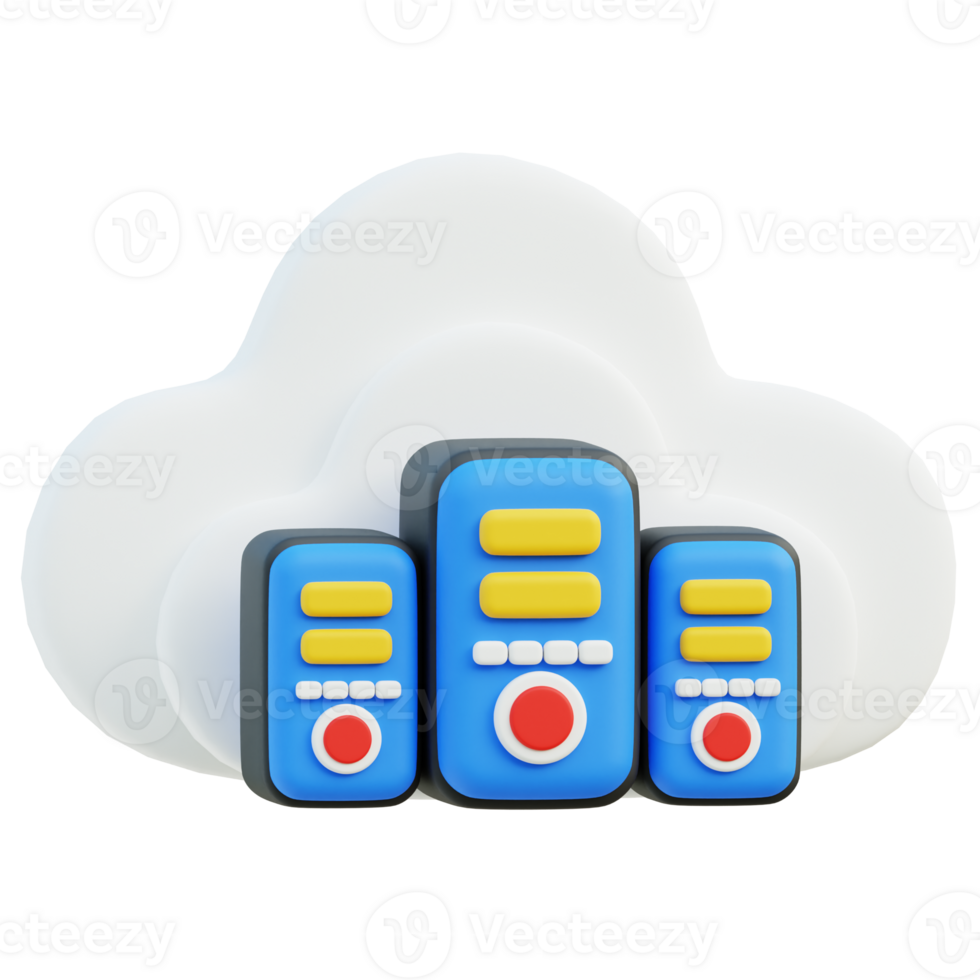 Cloud Server 3D Icon png