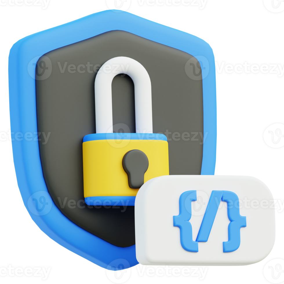 Cyber Security 3D Icon png