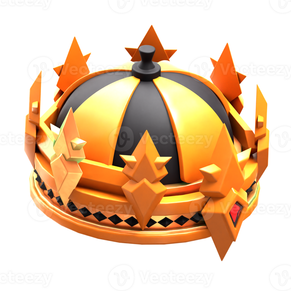 Gold Crown 3D Icon png