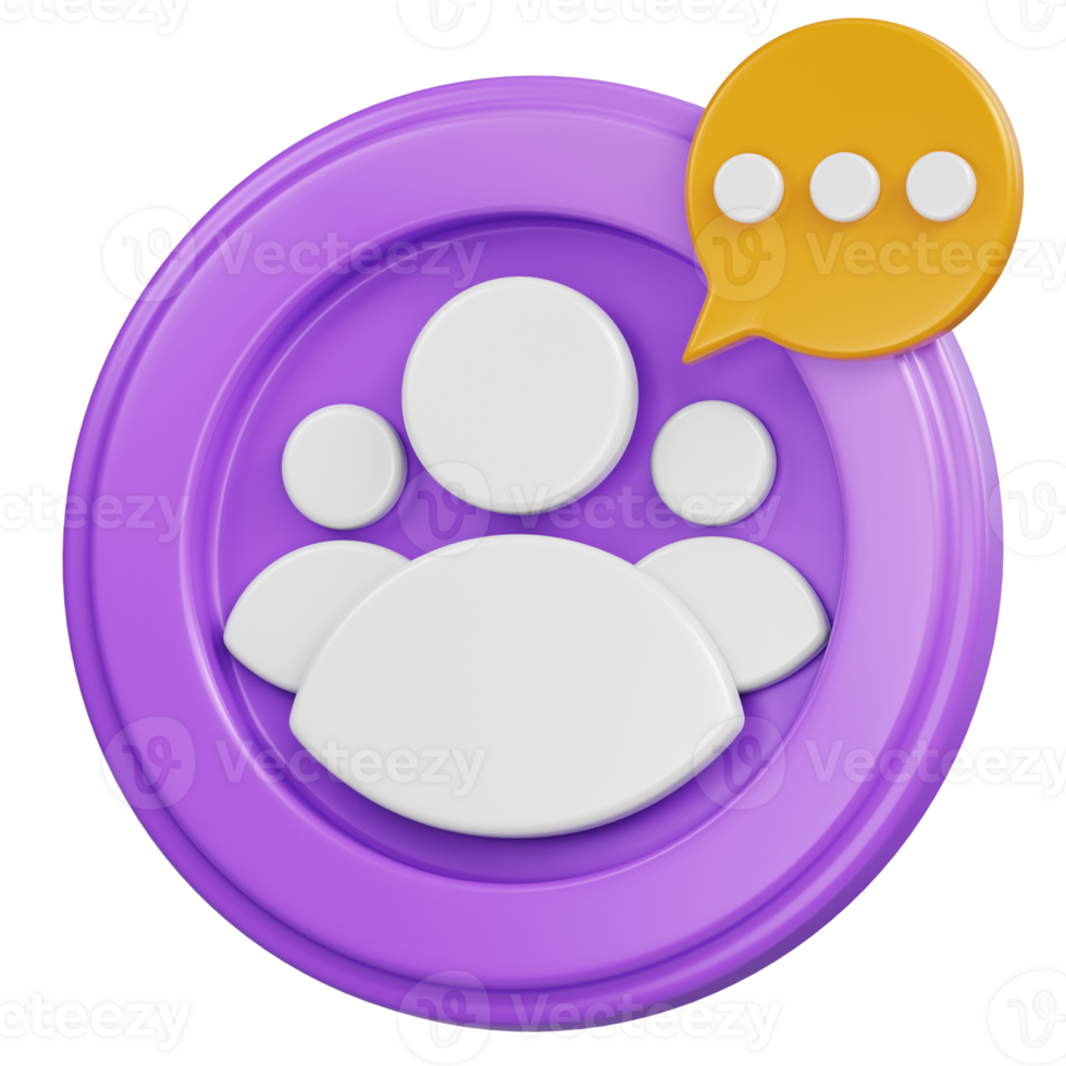 Group Chat 3D Icon png