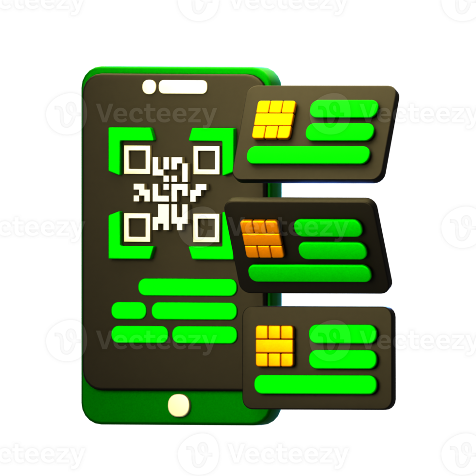Phone And Card 3d Icon png