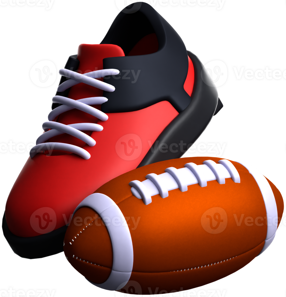 Shoe and Ball 3d icon png