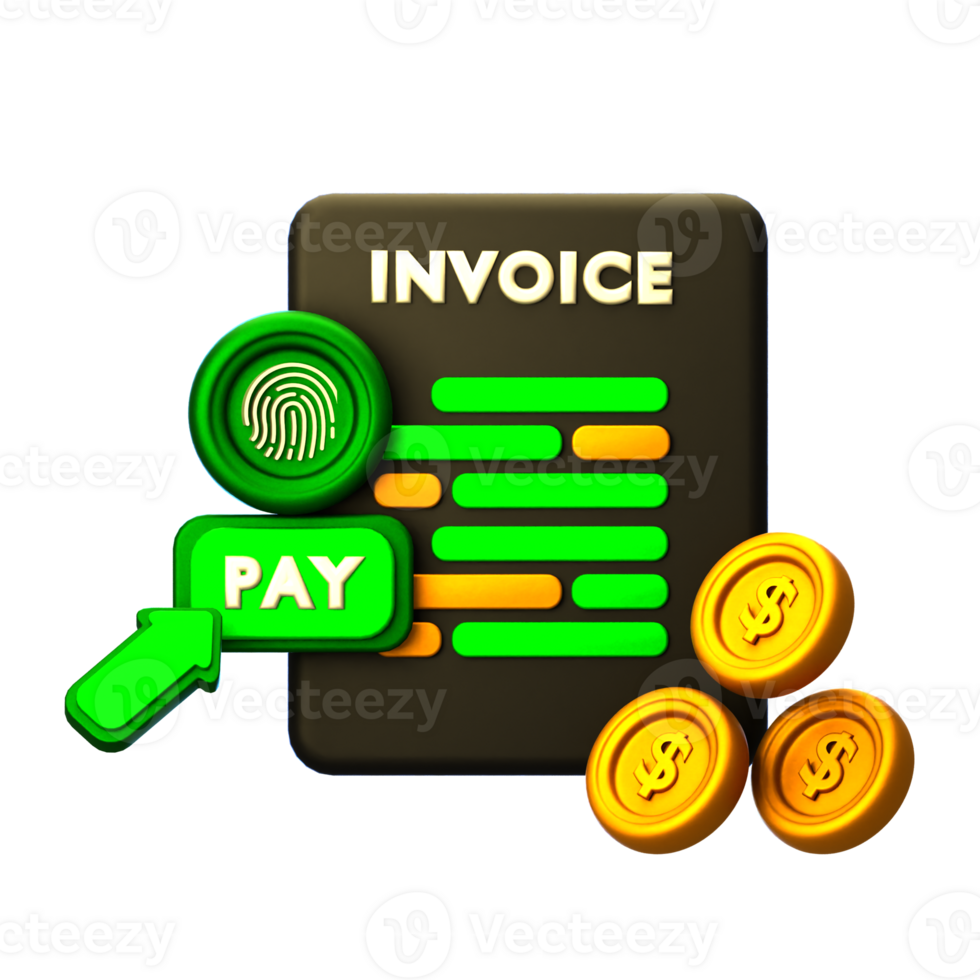 Invoice 3d Icon png