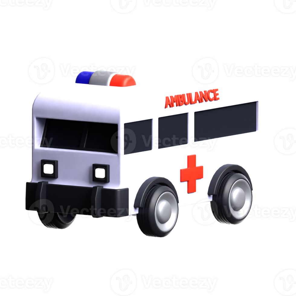 Ambulance Car 3D Icon png