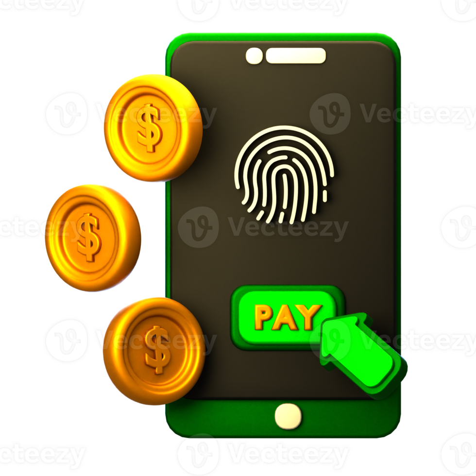 Fingerprint 3d Icon png