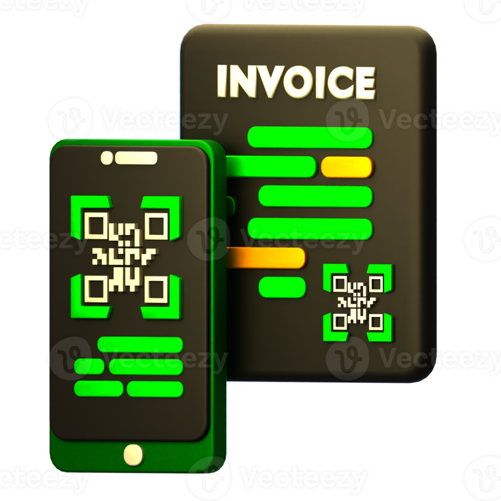 analyse facture d'achat 3d icône png