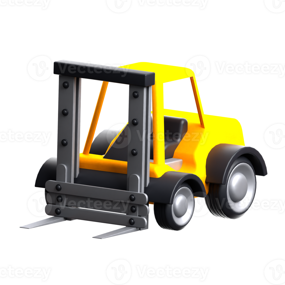 carrello elevatore a forca 3d icona png