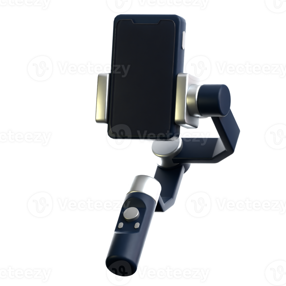 Gimbal With Phone 3D Icon png