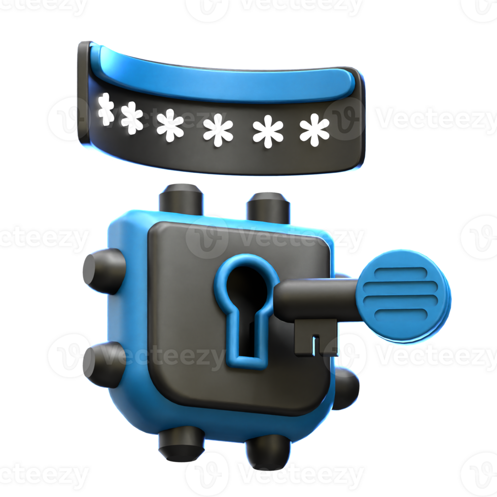 password lock 3d icon png