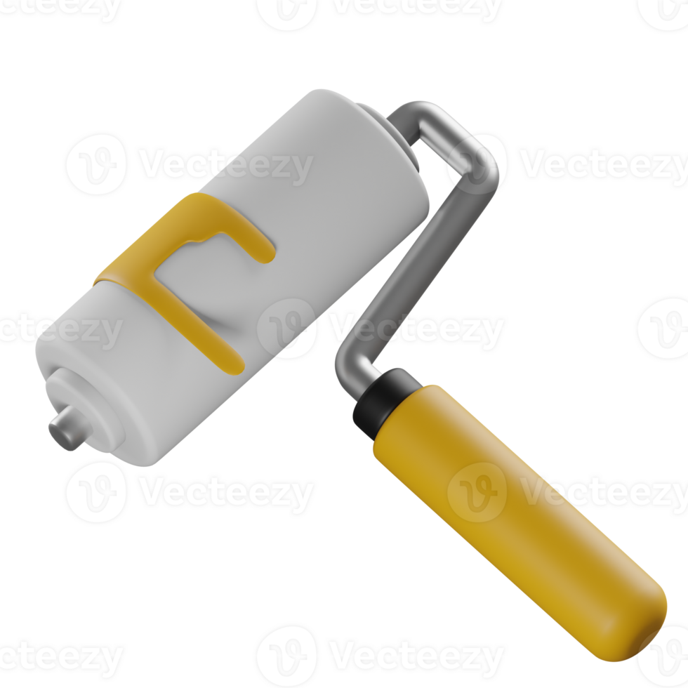 Paint Roller 3d icon png