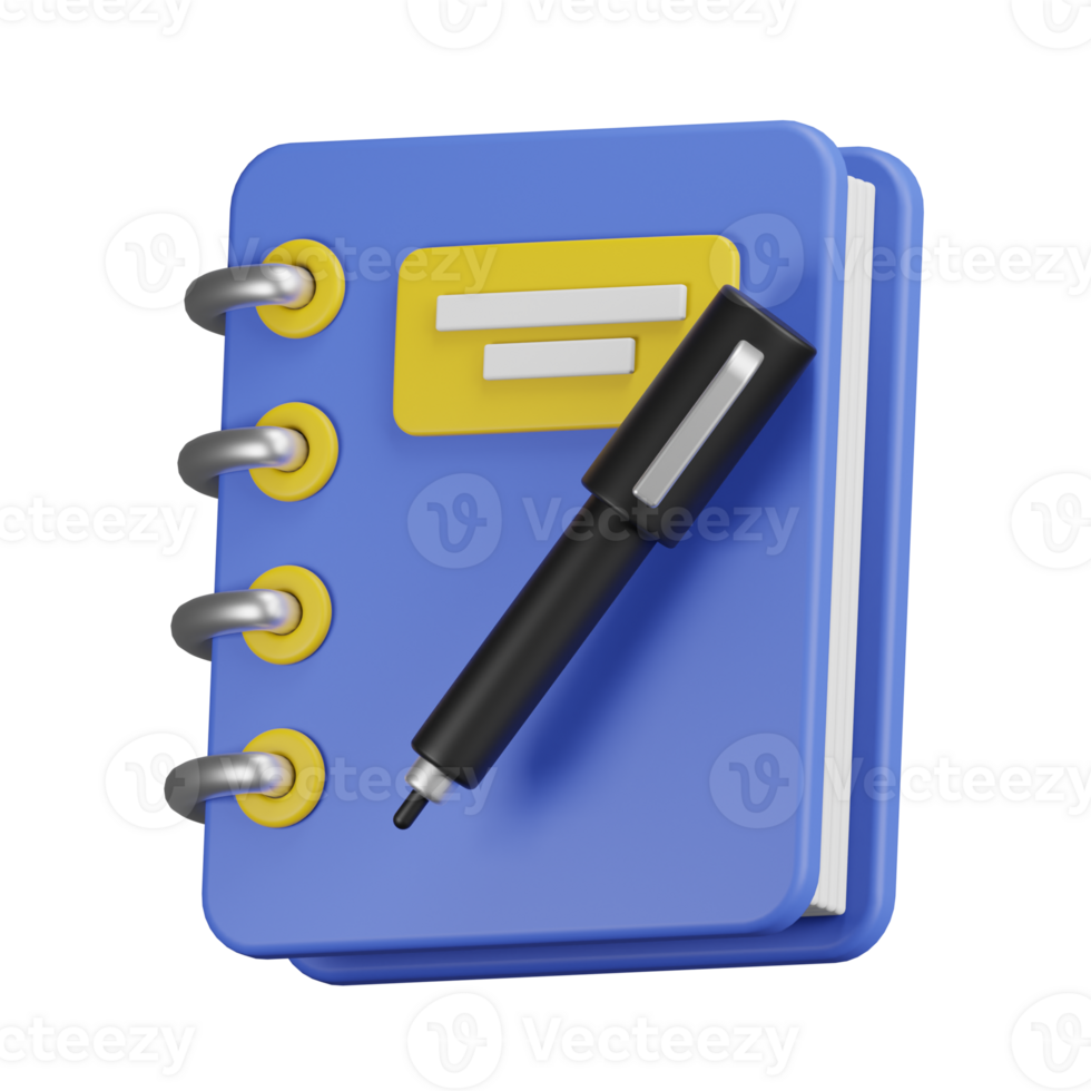 Notebook 3d icon png