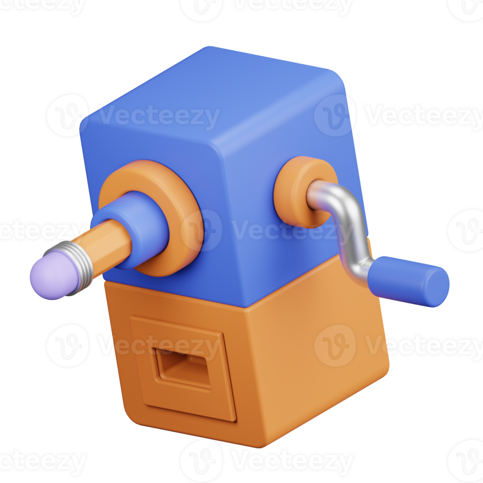 Pencil Sharpener 3d icon png