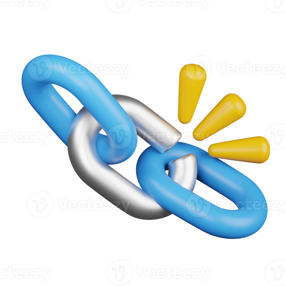 Broken Link 3d icon png