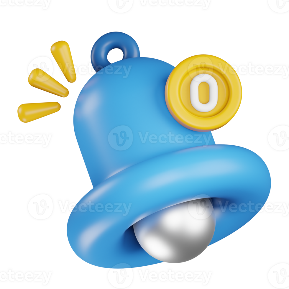 vacío notificación 3d icono png