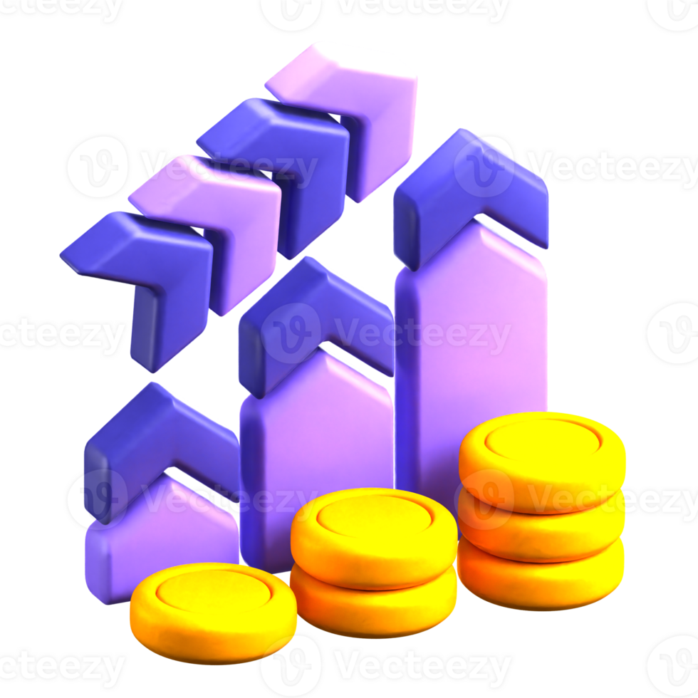 Grow Chart 3d Icon png