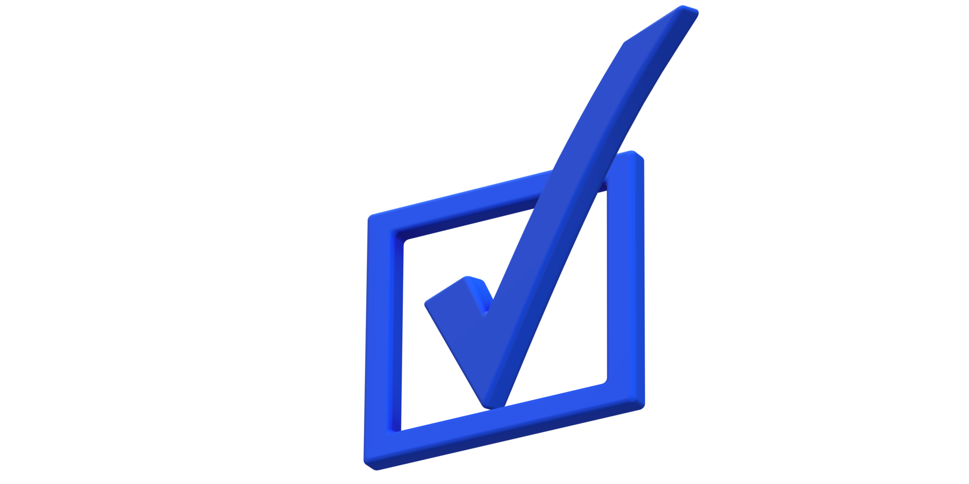 3D Tick Symbol on a Transparent Background png