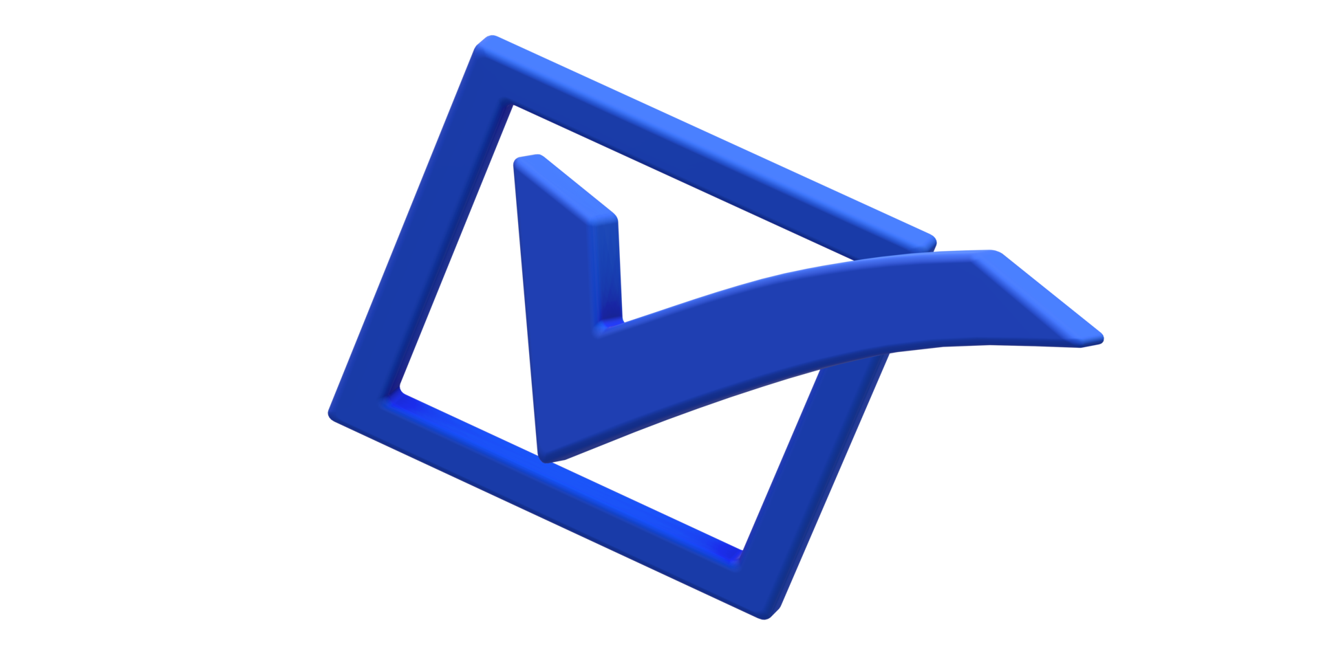 3D Tick Symbol on a Transparent Background png