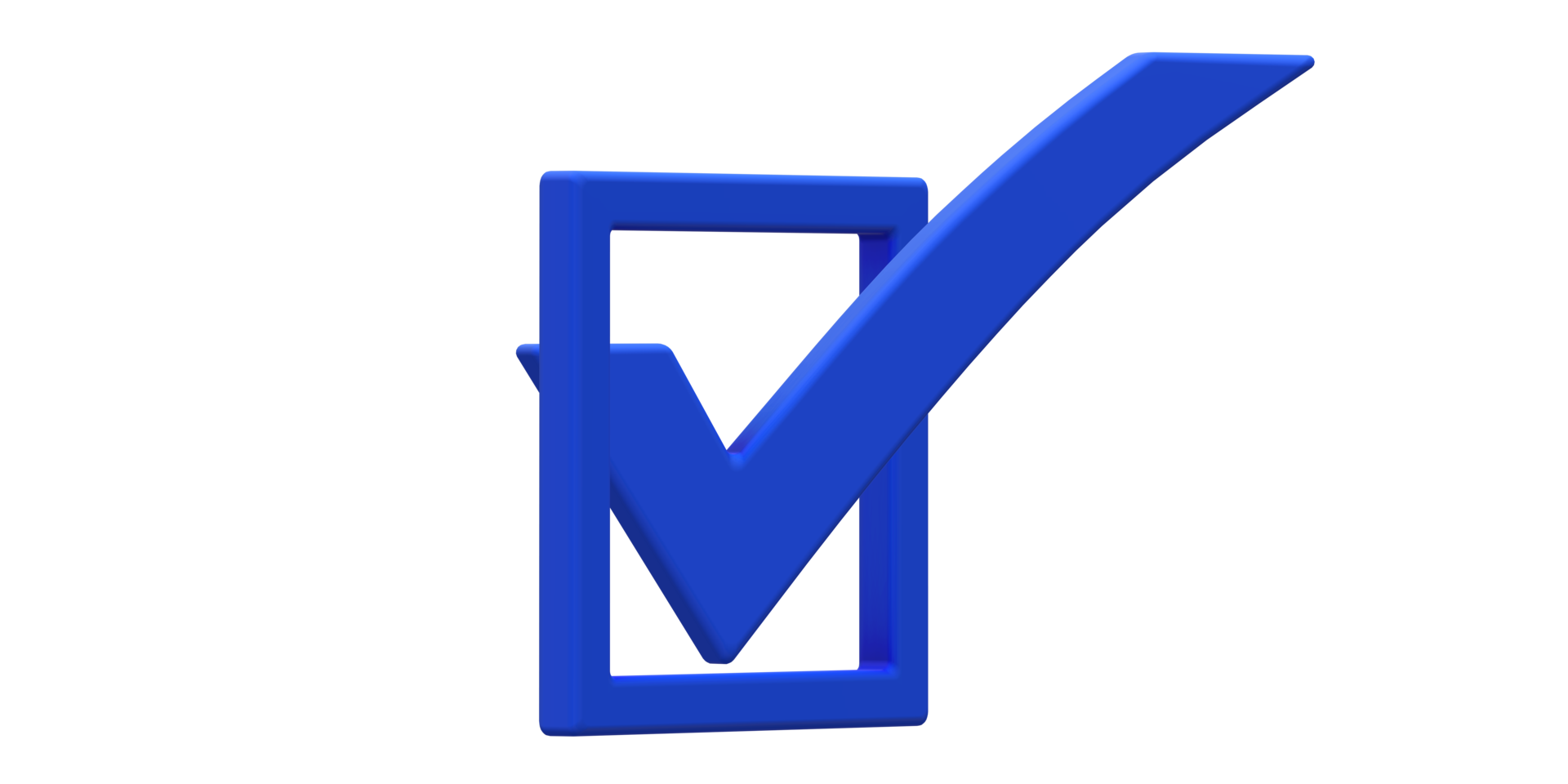 3D Tick Symbol on a Transparent Background png